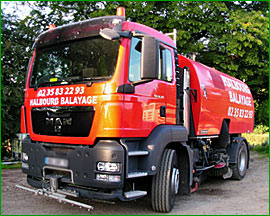 Camion de vidange d'assainissement de Rouen à Dieppe